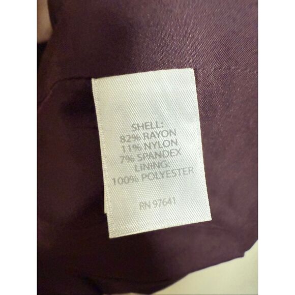J. Jill Wearever Knit Blazer Pinot Purple NWT Small Stretch One Button Travel-Fr - Picture 4 of 5